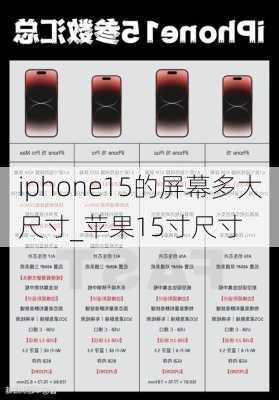 iphone15的屏幕多大尺寸_苹果15寸尺寸