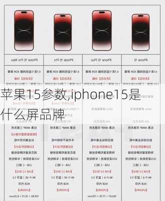 苹果15参数,iphone15是什么屏品牌