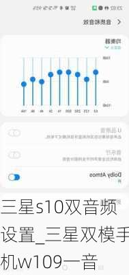 三星s10双音频设置_三星双模手机w109一音