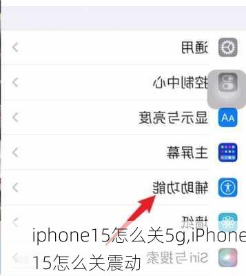 iphone15怎么关5g,iPhone15怎么关震动