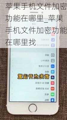 苹果手机文件加密功能在哪里_苹果手机文件加密功能在哪里找