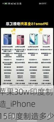 苹果30w印度制造_iPhone15印度制造多少