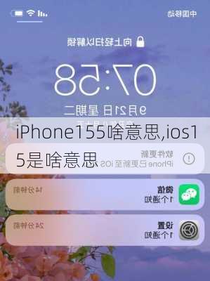 iPhone155啥意思,ios15是啥意思