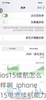 ios15续航怎么样啊_iphone15电池续航能力