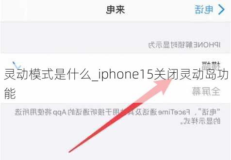 灵动模式是什么_iphone15关闭灵动岛功能