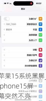 苹果15系统黑屏_iphone15屏幕突然不亮