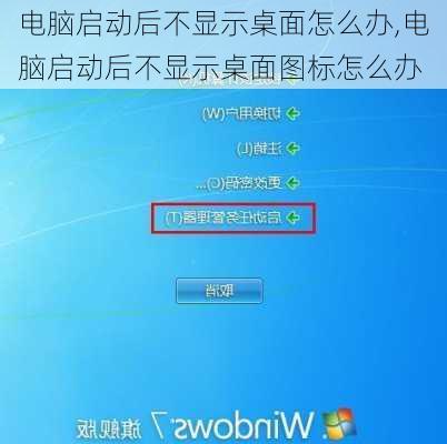 电脑启动后不显示桌面怎么办,电脑启动后不显示桌面图标怎么办