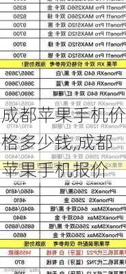 成都苹果手机价格多少钱,成都苹果手机报价