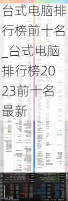 台式电脑排行榜前十名_台式电脑排行榜2023前十名最新