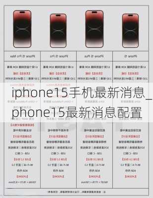 iphone15手机最新消息_iphone15最新消息配置