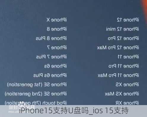 iPhone15支持U盘吗_ios 15支持