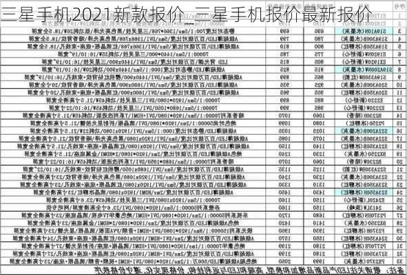 三星手机2021新款报价_三星手机报价最新报价