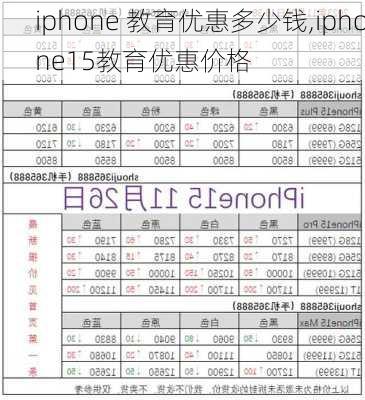 iphone 教育优惠多少钱,iphone15教育优惠价格