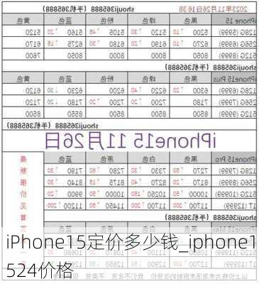 iPhone15定价多少钱_iphone1524价格