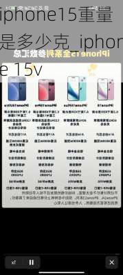 iphone15重量是多少克_iphone 15v