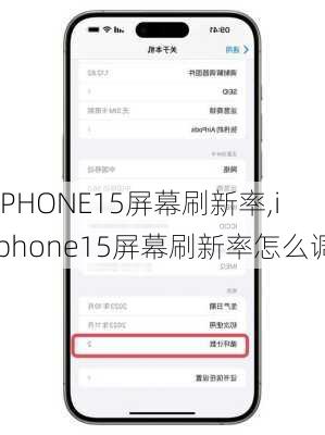 IPHONE15屏幕刷新率,iphone15屏幕刷新率怎么调