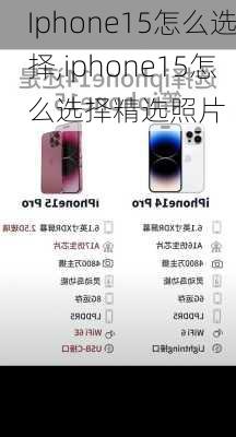 Iphone15怎么选择,iphone15怎么选择精选照片