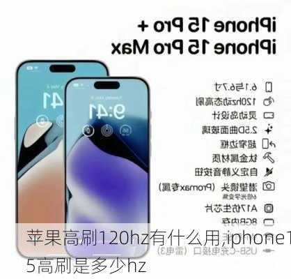 苹果高刷120hz有什么用,iphone15高刷是多少hz