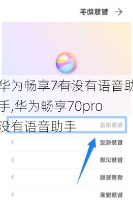 华为畅享7有没有语音助手,华为畅享70pro没有语音助手