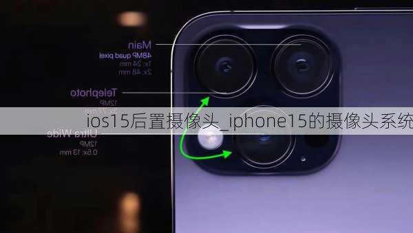 ios15后置摄像头_iphone15的摄像头系统