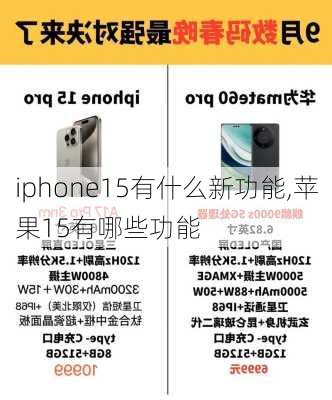 iphone15有什么新功能,苹果15有哪些功能