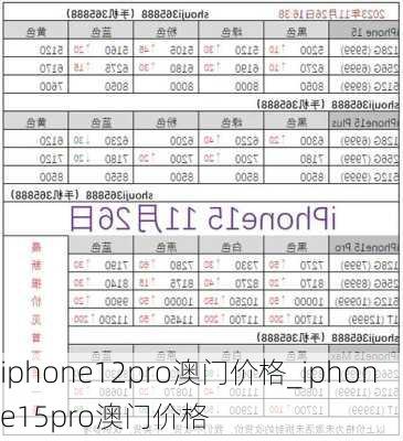 iphone12pro澳门价格_iphone15pro澳门价格