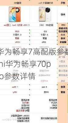 华为畅享7高配版参数,hi华为畅享70pro参数详情