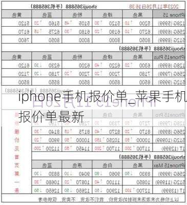 iphone手机报价单_苹果手机报价单最新