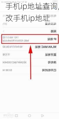 手机ip地址查询,改手机ip地址