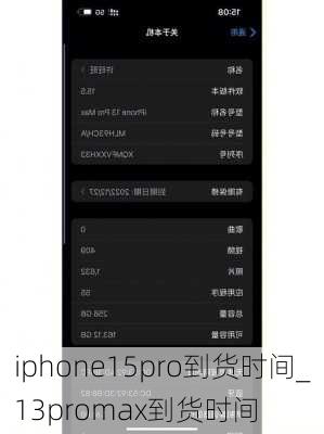 iphone15pro到货时间_13promax到货时间