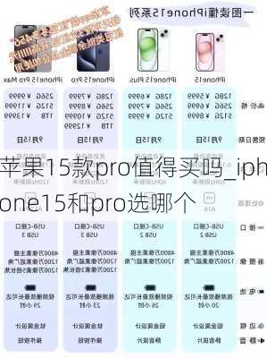 苹果15款pro值得买吗_iphone15和pro选哪个