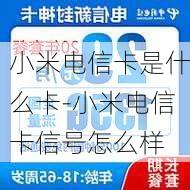 小米电信卡是什么卡-小米电信卡信号怎么样