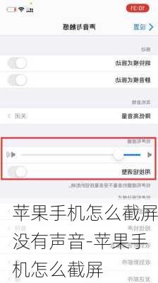 苹果手机怎么截屏没有声音-苹果手机怎么截屏