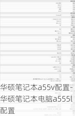 华硕笔记本a55v配置-华硕笔记本电脑a555l配置