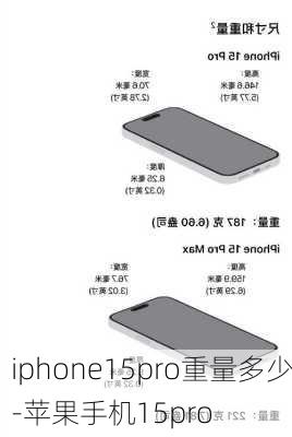 iphone15pro重量多少-苹果手机15pro