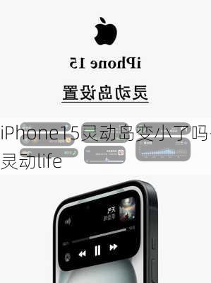 iPhone15灵动岛变小了吗-灵动life