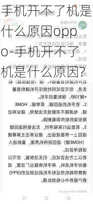 手机开不了机是什么原因oppo-手机开不了机是什么原因?