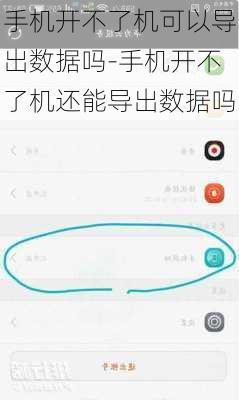 手机开不了机可以导出数据吗-手机开不了机还能导出数据吗