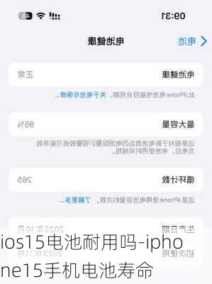 ios15电池耐用吗-iphone15手机电池寿命