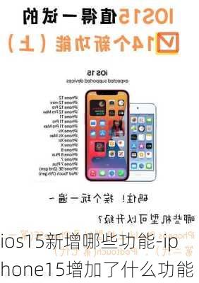 ios15新增哪些功能-iphone15增加了什么功能