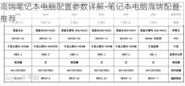 高端笔记本电脑配置参数详解-笔记本电脑高端配置推荐