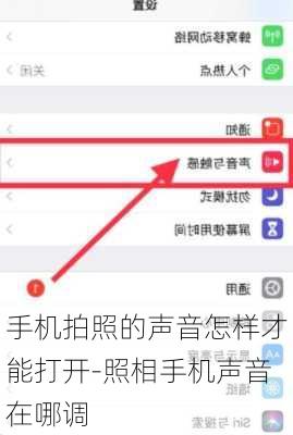 手机拍照的声音怎样才能打开-照相手机声音在哪调