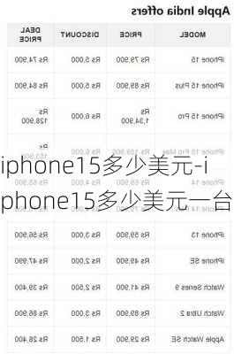 iphone15多少美元-iphone15多少美元一台