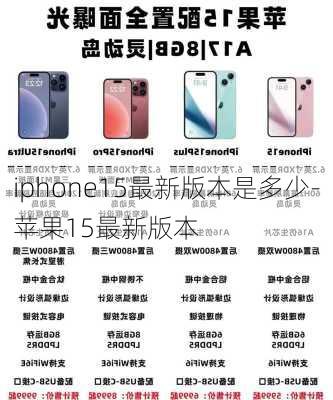 iphone15最新版本是多少-苹果15最新版本