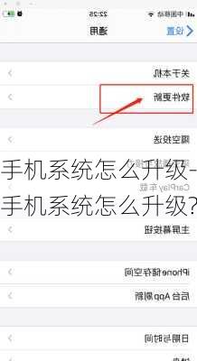 手机系统怎么升级-手机系统怎么升级?