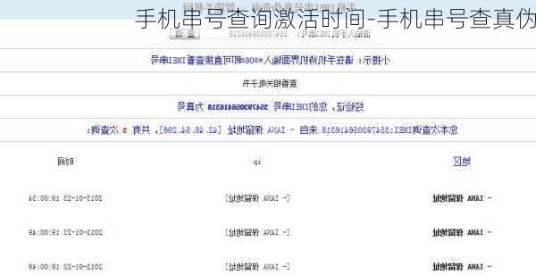 手机串号查询激活时间-手机串号查真伪