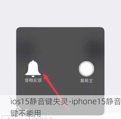 ios15静音键失灵-iphone15静音键不能用