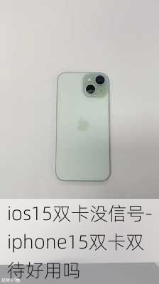 ios15双卡没信号-iphone15双卡双待好用吗