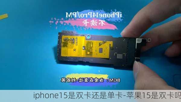 iphone15是双卡还是单卡-苹果15是双卡吗