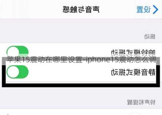 苹果15震动在哪里设置-iphone15震动怎么调